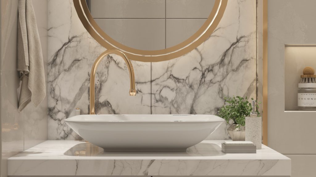 Révolutionnez votre salle de bain avec du carrelage effet marbre !